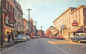 Walden NY Street View Store Fronts Movie Theatre Old Cars Postcard