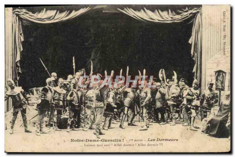 Old Postcard Notre Dame Guesclin first part Sleepers Army