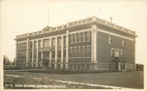 Andrews Waco C-1910 RPPC Photo Postcard High School Newberg Oregon 12865