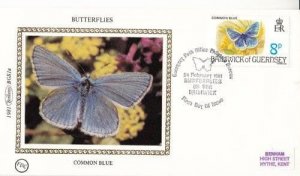 Common Blue Butterfly Benham Stamp First Day Cover FDC