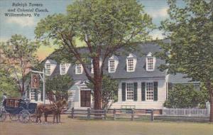 Virginia Williamsburg Raleigh Tavern and Colonial Coach