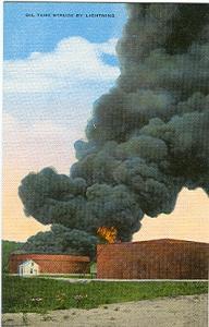 TX LN Oil Tank Struck by Lighting LINEN MINT