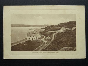 Wales Anglesey REDWHARF BAY view from CASTLE ROCK c1913 Postcard