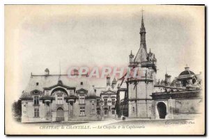 Old Postcard Chateau de Chantilly La Chapelle and the Harbor