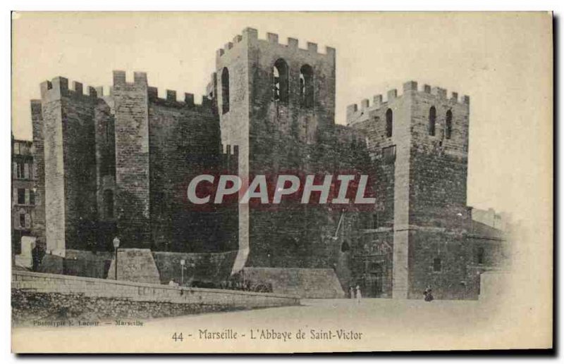 Old Postcard Marseille The Abbey of St. Victor