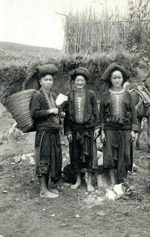 Laos Meos Real Photo Village People Indochine RPPC 03.82