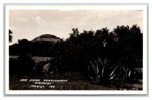 RPPC San Juan Teotihuacan Sun Pyramid Mexico UNP Postcard V20