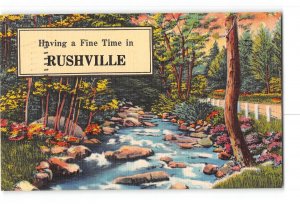 Rushville Indiana IN Postcard 1954 Having  A Fine Time in Rushville Nature Scene