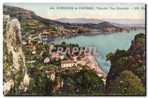 Old Postcard Corniche of & # 39Esteral Theoule Vue Generale