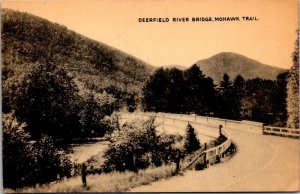 Vtg Massachusetts MA Deerfield River Bridge Mohawk Trail Old Collotype Postcard