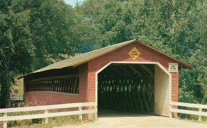 Vintage Postcard Old Covered Bridge Known Paper Mill Bridge Bennington Vermont