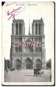 Old Postcard Paris Notre Dame