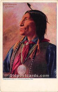 Chief Wolf Robe Cheyenne Indian Postcard