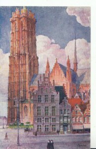 Belgium Postcard - Malines - Tower of St Rombaut's Cathedral - Ref 21236A