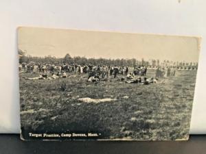 Postcard  Antique View of Target Practice, Camp Devens,MA     Y1
