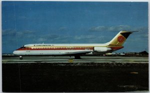 Airplane Continental McDonnell Douglas DC-9-32 Aircraft Postcard