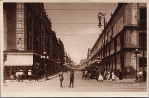 Argentina Buenos Aires Avenida de Mayo Vintage RPPC C052