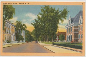 VINTAGE POSTCARD STREET VIEW CONCORD NEW HAMPSHIRE WITH OLD CARS