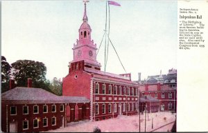 Vtg 1910s Independence Hall Birthplace Of Liberty Philadelphia PA Postcard