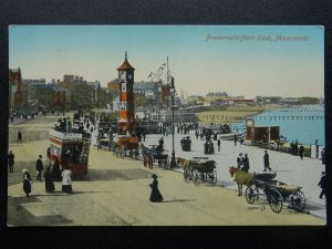 Lancashire MORECAMBE The Promenade from East c1910 Postcard by Valentine