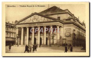 Old Postcard Bruxelles Theater Royal de la Monnaie
