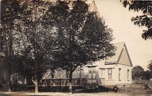 D2/ Duvall Ohio Postcard Real Photo RPPC 1911 Church Building