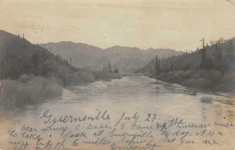 RPPC GUERNEVILLE, CA Russian River Sonoma County 1905 Vintage Photo Postcard