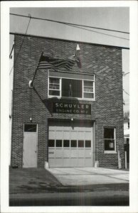 Schuyler NY Fire Station Engine Co #21986 Real Photo Postcard