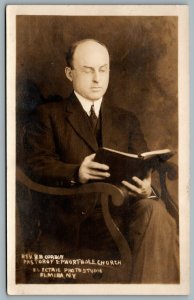 Postcard RPPC 1915s Elmira NY Epworth Methodist Church Rev B. B. Corbin Pastor B