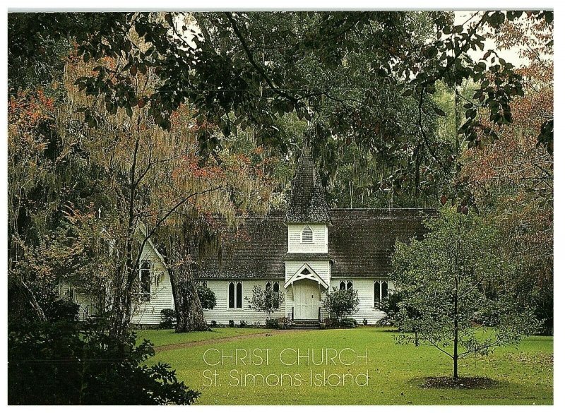Episcopal Christ Church St Simons Island Georgia Postcard