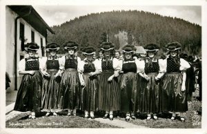 RPPC Postcard Women in Native Dress Costume, Schwarzwald Germany Gutacher Tracht