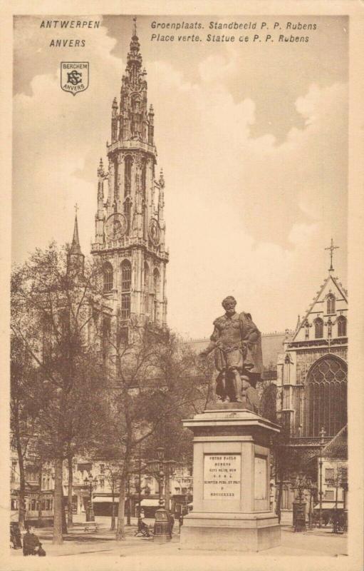 Belgium Anvers Place verte Statue ce P. P. Rubens 02.16