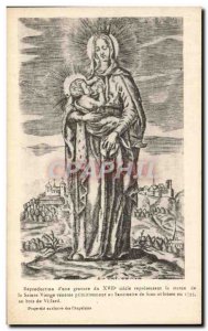 Old Postcard Reproduction D & # 39A Engraving Century Represensant The Statue...