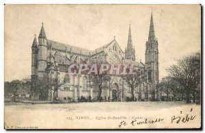 Old Postcard Nimes Church St Baudille