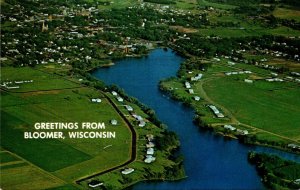 Wisconsin Greetings From Bloomer Aerial View