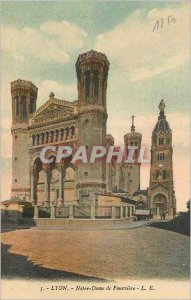 Old Postcard Lyon Notre Dame de Fourviere