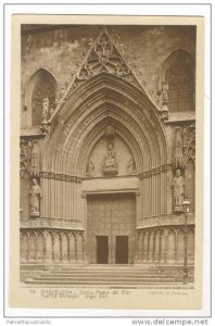 RP, Santa Maria Del Mar, Puerta Principal (Siglo XIV), Barcelona, Spain, 1920...