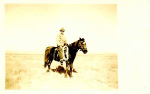Man on a Horse    *RPPC