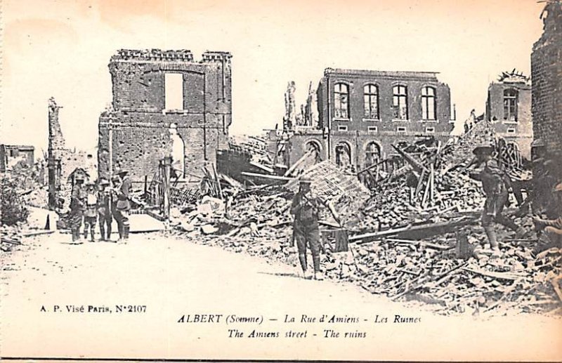 The Amiens Street, Ruins Albert Belgium Unused 