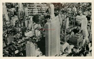 NY, New York City, Manhattan, The Towers of Rockefeller Center, RPPC