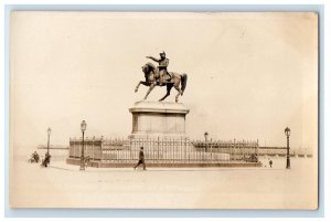 c1920's Napoleon Monument Cherbourg France RPPC Photo Unposted Vintage Postcard 