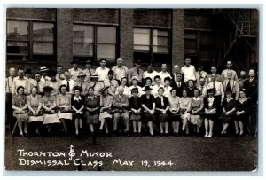 1944 Thornton & Minor Hospital Dismissal Class Kansas City MO RPPC Postcard