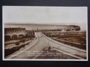 Scotland Angus TAY BRIDGE Longest Bridge in Europe cost £650,000 c1912 RP PC