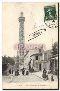 Postcard Old Lyon Tower Metallic Fourvi?res