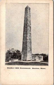 Boston Massachusetts Ma Postcard - Bunker Hill Monument