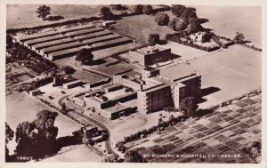 St Richards Hospital Sussex Stunning Aerial Antique Photo Postcard