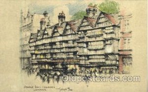 Staple Inn - Holborn London, Artist Joseph Pike, Unused 