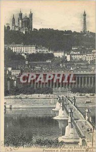 Old Postcard Lyon Courthouse Bridge and the Palace of Justice