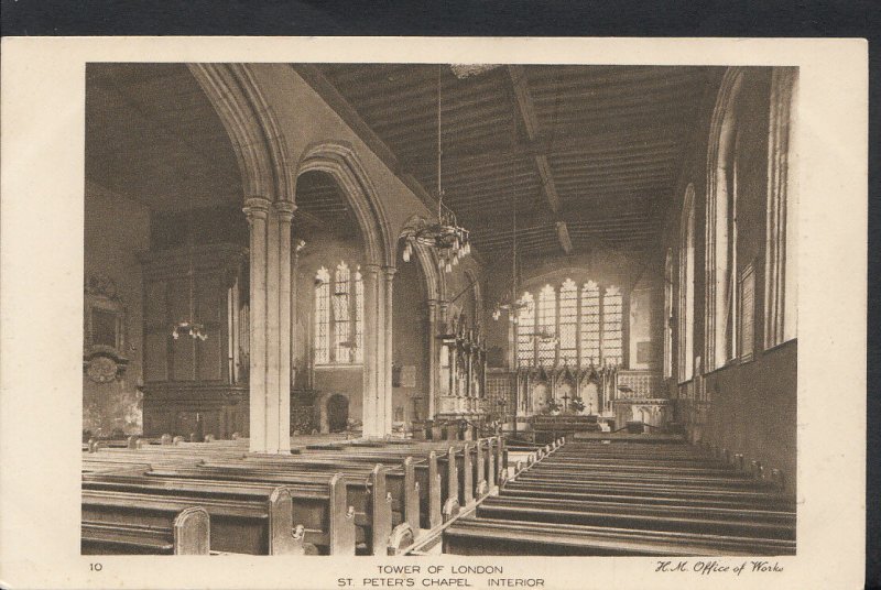 London Postcard - St Peter's Chapel Interior, Tower of London    RS4268