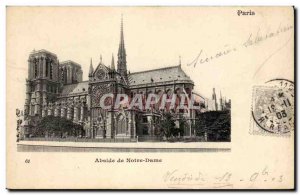 Paris Old Postcard Apse of Notre Dame